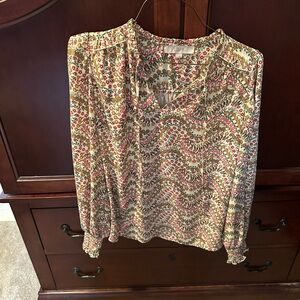 LOFT Multicolor Patterned Blouse